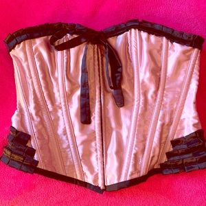 Satin Pink Corset XL